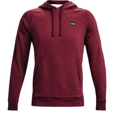Under Armour Men's Maroon Rival Fleece Hoodie Patch Logo Size M