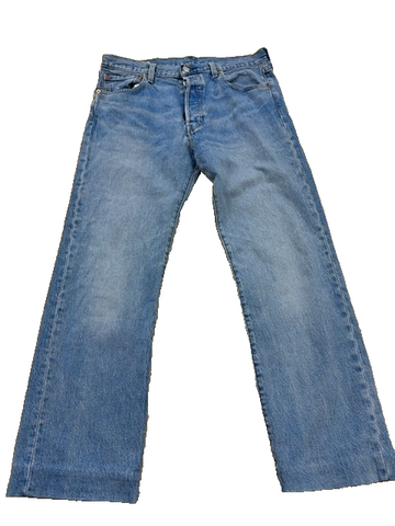Levi's 501 Original Fit Jeans 34x30 Medium Blue Button Fly Cotton