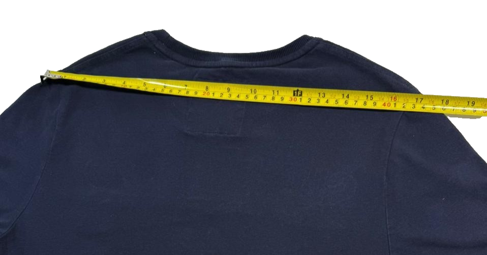 Superdry Men's Navy Gray Colorblock T-Shirt, Size L, Logo Casual Cotton Tee