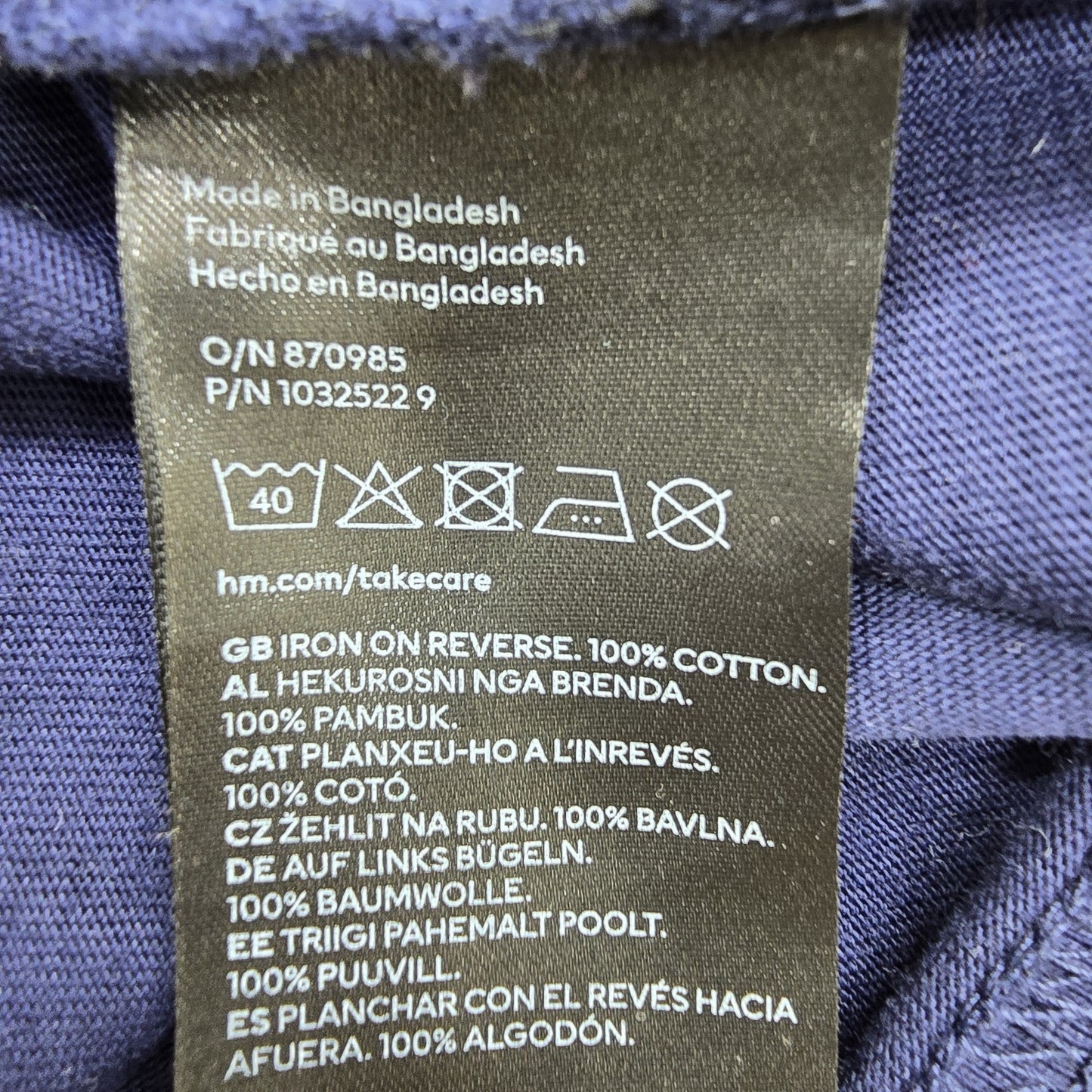 H&M Men Navy T-Shirt size XL product image 4