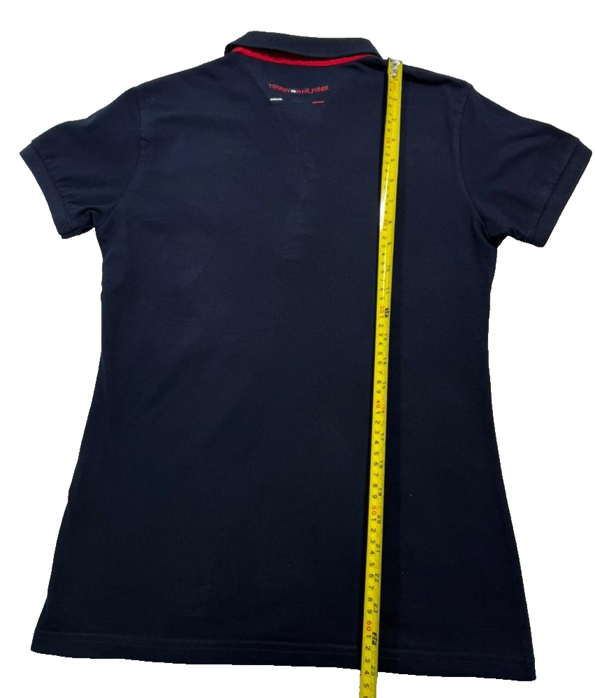 Tommy Hilfiger Women's Slim Flag Polo Shirt Short Sleeve Size XL Logo Cotton