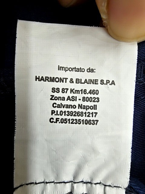 Harmont & Blaine Navy Men's Stretch Cotton Straight Pants Regular