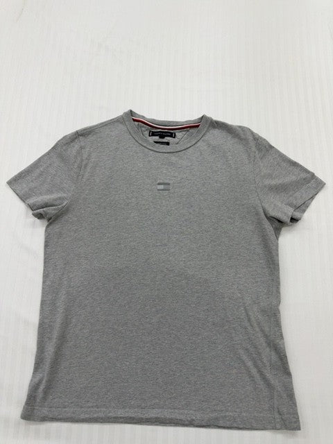 Tommy Hilfiger Men's Gray T-Shirt – Size M, Crew Neck