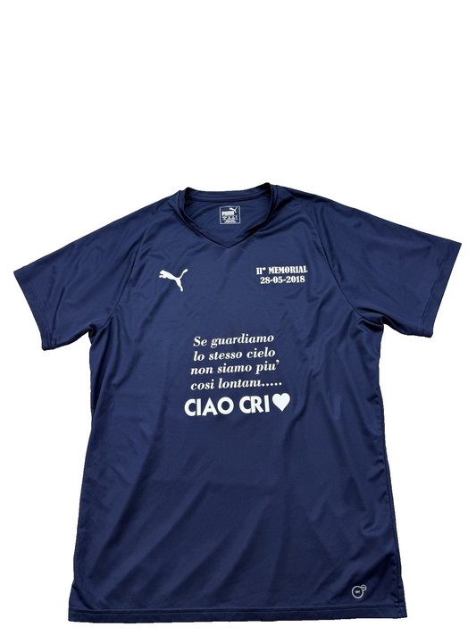 Puma Men's Navy Jersey – Size L, LIGA Core V- dryCELL, Short Sleeve