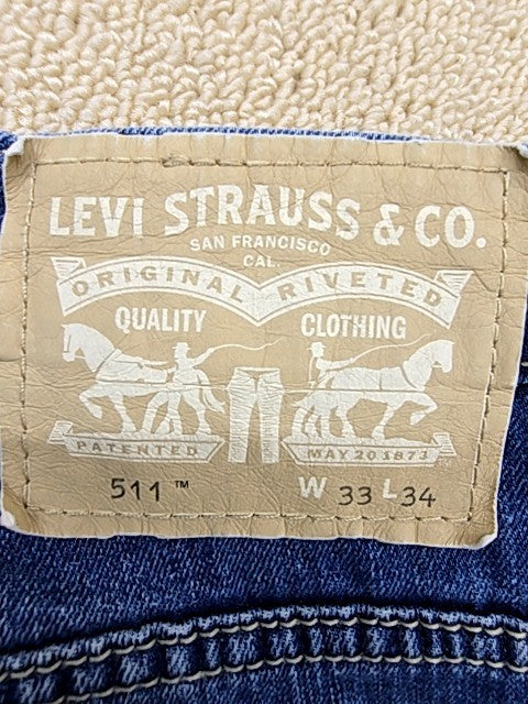 Levi's Men's Slim Fit 511 Jeans Size M 33x34 Medium Wash