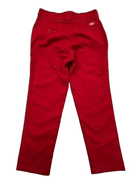Dickies WP811ER Red Men's Skinny Fit Work Pants Double Knee Twill