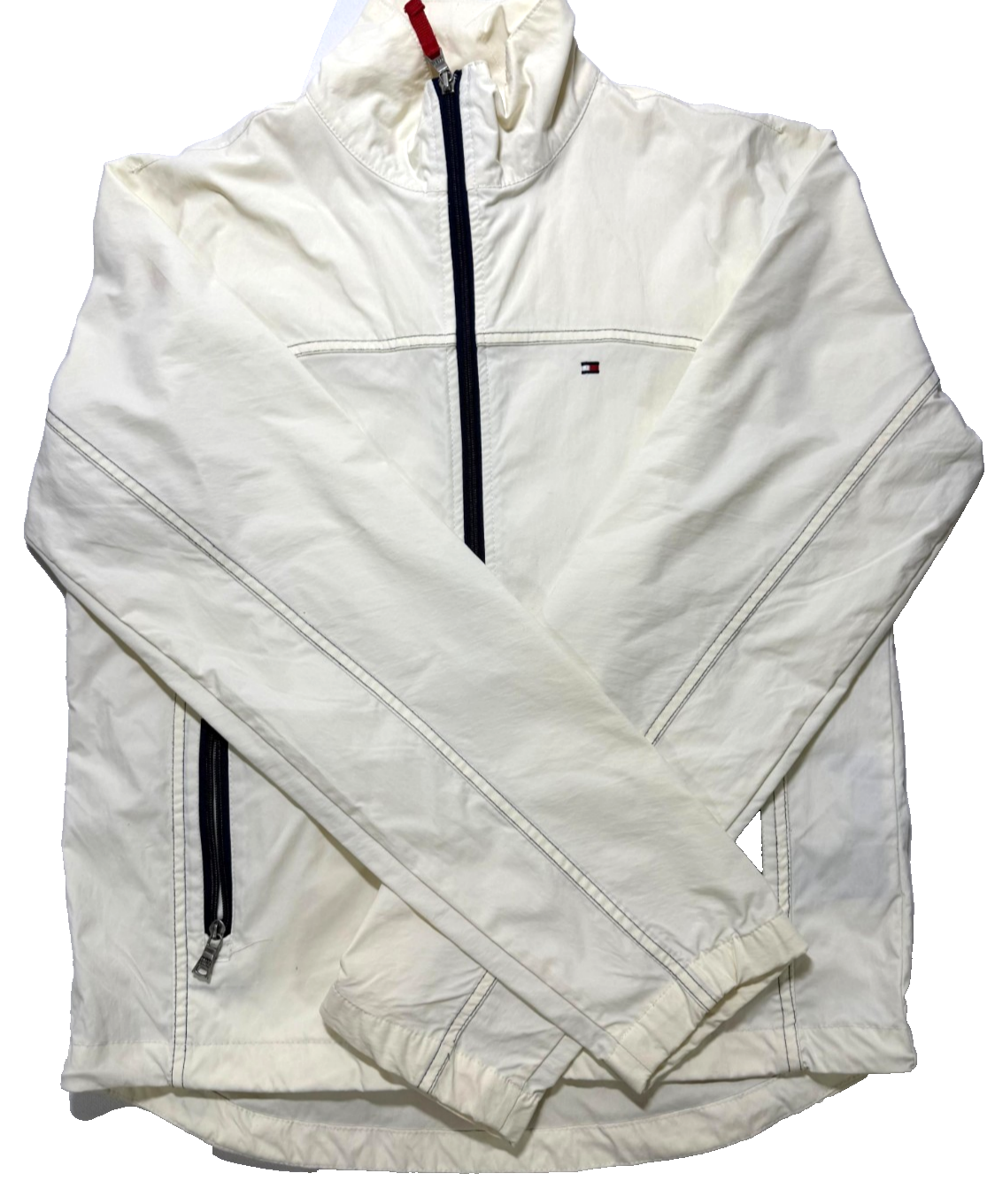 Tommy Hilfiger Men's Lightweight Active Water Resistant Hooded Rain Jacket - S