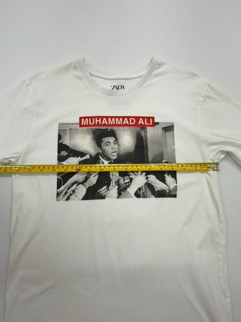 Zara Men White T-Shirt size 38 product image 6