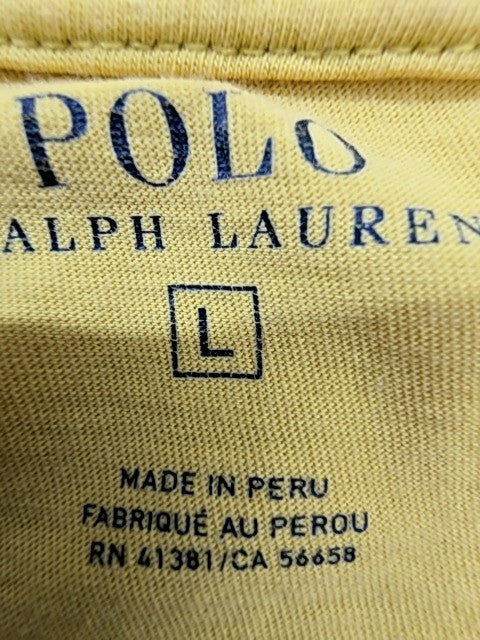Polo Ralph Lauren Yellow L Men's Short Sleeve T-Shirt