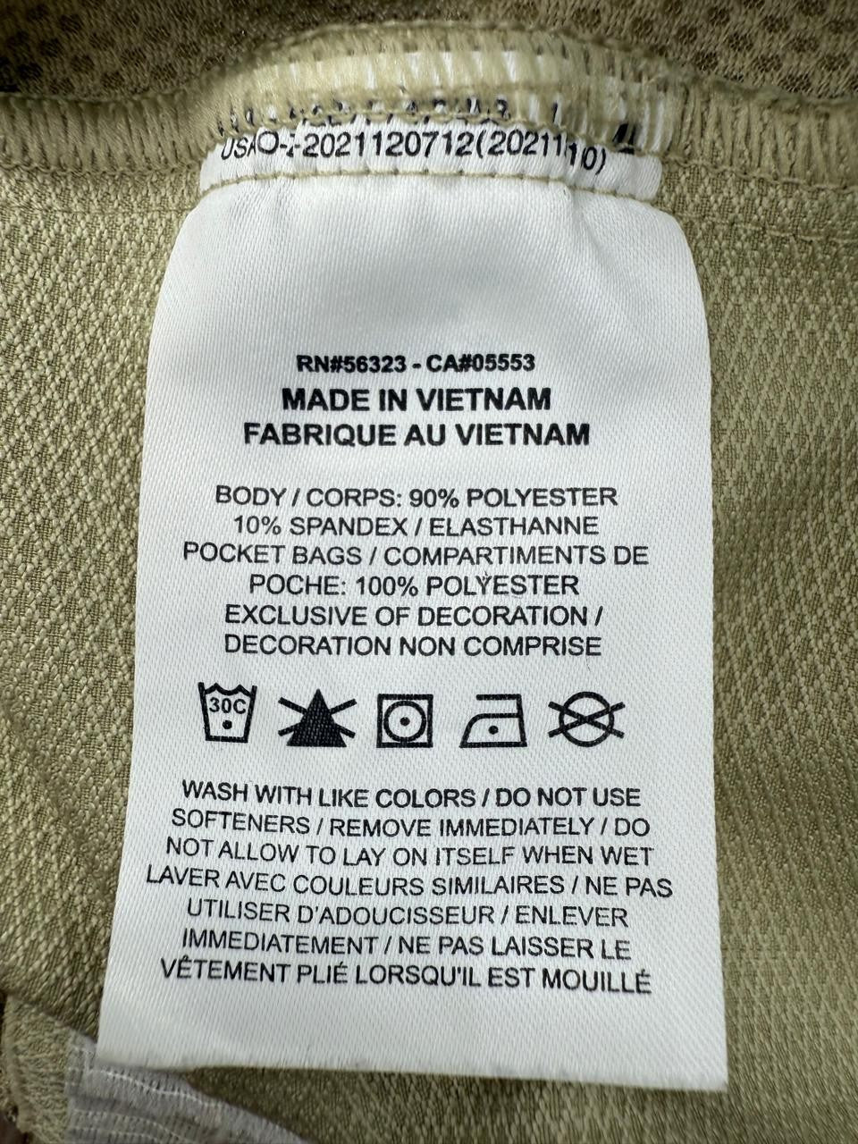 Nike Men's Khaki Straight Flat Front Pants 36x34 FD562-250