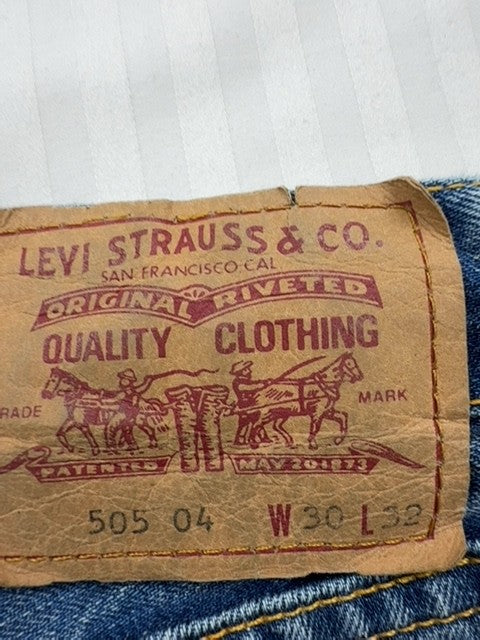 Levi's Men's Medium Blue 505 Regular Jeans 30x32 Vintage