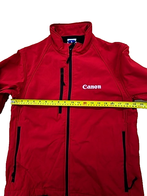 Russell Unisex Red Full-Zip Jacket Size S Canon Logo 140M