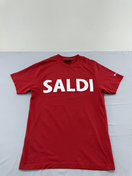 Champion Men's Red T-Shirt – Size M, Print print Print One-off, Graphic