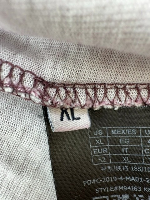 Guess Boys XL Burgundy Gray White Striped Logo Graphic T-Shirt