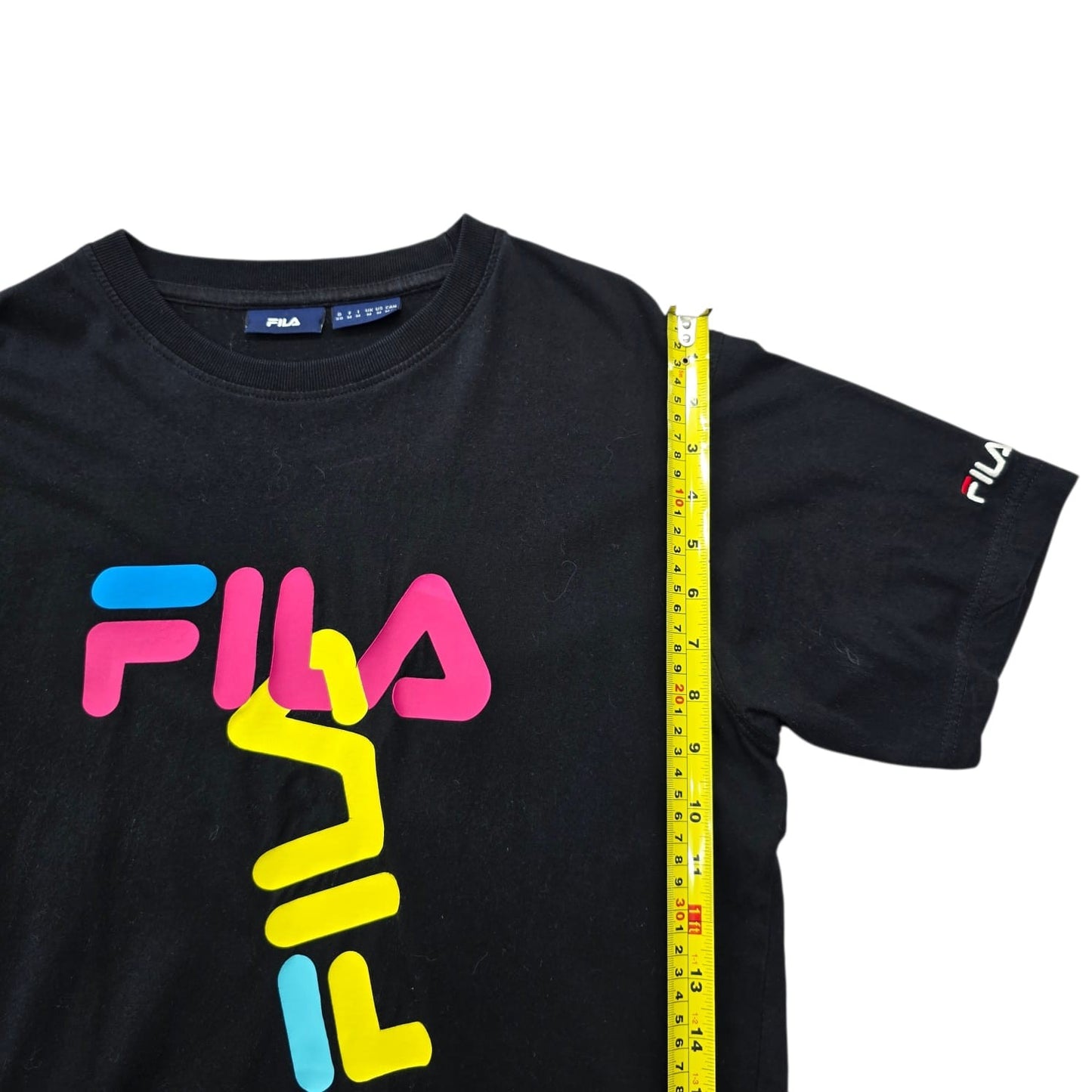 Fila Men's Black Logo Short Sleeve T-Shirt Size M