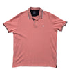 Champion Men's L Rose Mauve Cotton Polo Short Sleeve Striped Collar