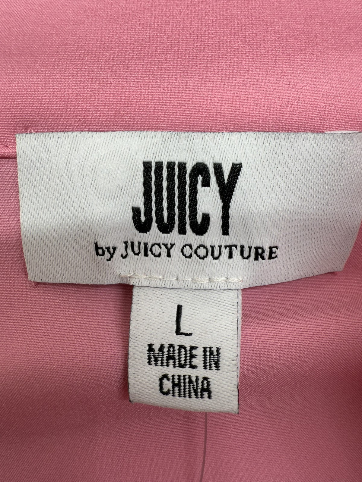 Juicy Women's Pink Gray Color Block Activewear Jacket Size L Zipper
