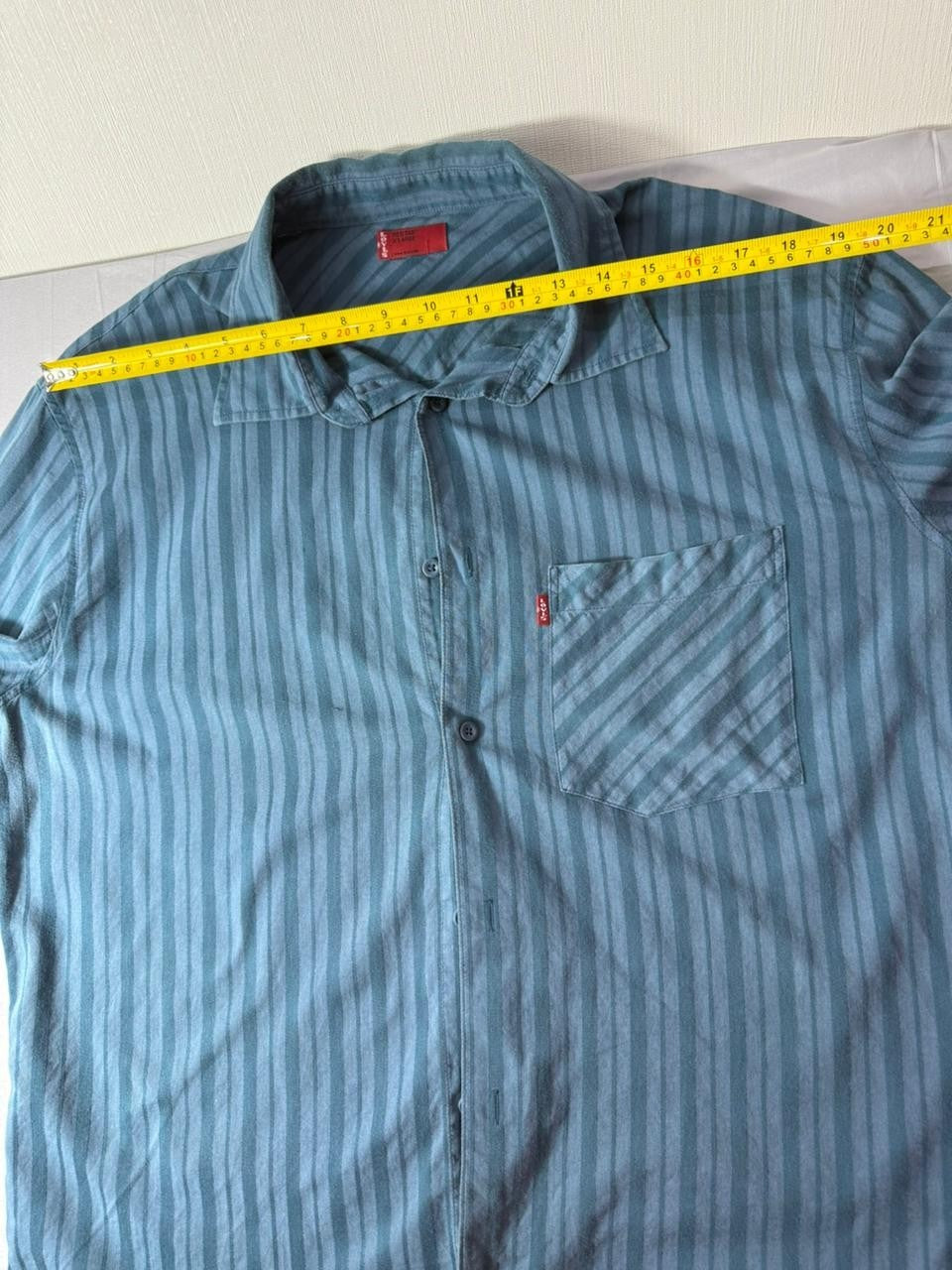 Levi's Red Tab Men's XL Blue Striped Short Sleeve Button Up Shirt