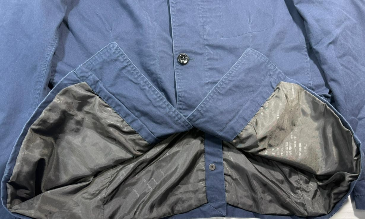 G-Star Raw Men's Blue Button Front Jacket Coat Size XL