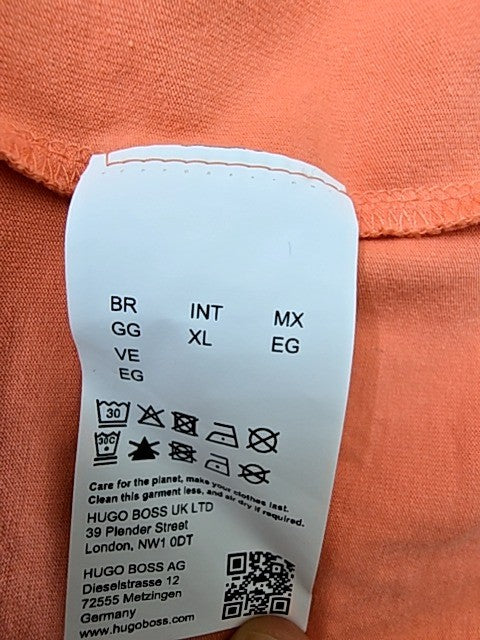 Boss XL Orange Short Sleeve Logo Stretch Jersey Crewneck T-Shirt Germany