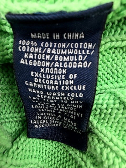Ralph Lauren Sport Unisex Green Cable Knit Crewneck Sweater XL