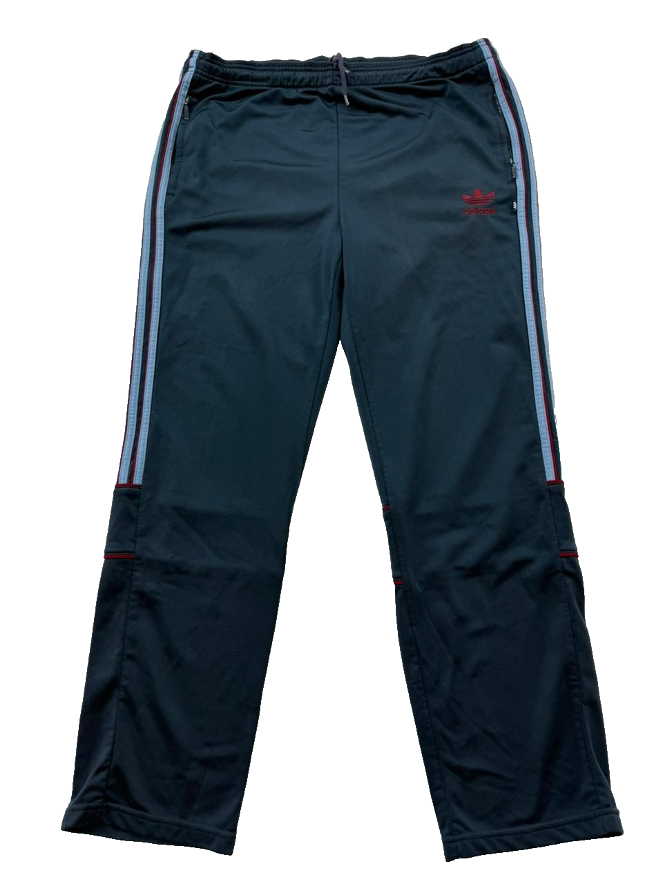 Adidas Men's Navy 3-Stripes Track Pants M Vintage Relaxed