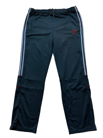 Adidas Men's Navy 3-Stripes Track Pants M Vintage Relaxed