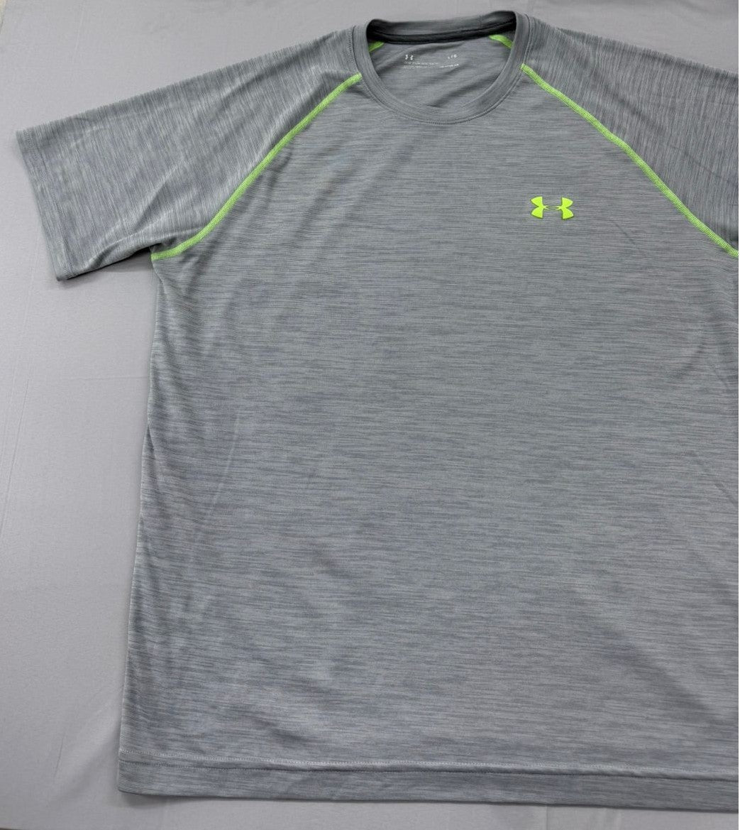 Under Armour Men's HeatGear Gray Compression T-Shirt L