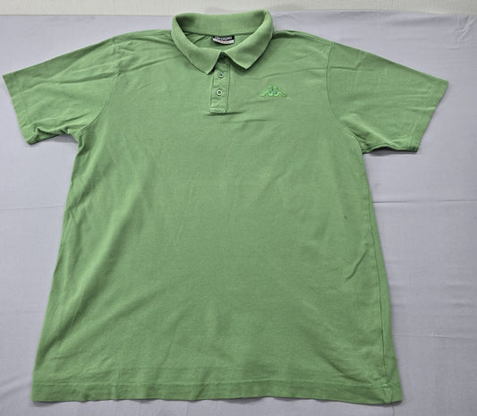 Kappa Men's Green Polo Shirt – Size L, Short Sleeve, Cotton – Ref 7B860