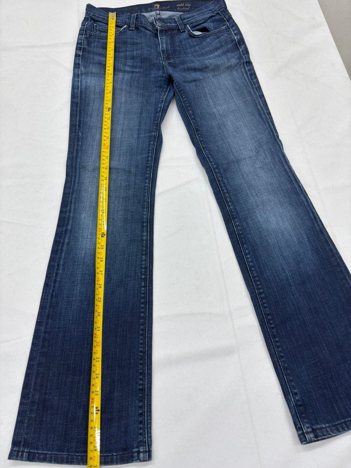 7 For All Mankind Women's Jeans Blue Mid Rise Bootcut Size 28