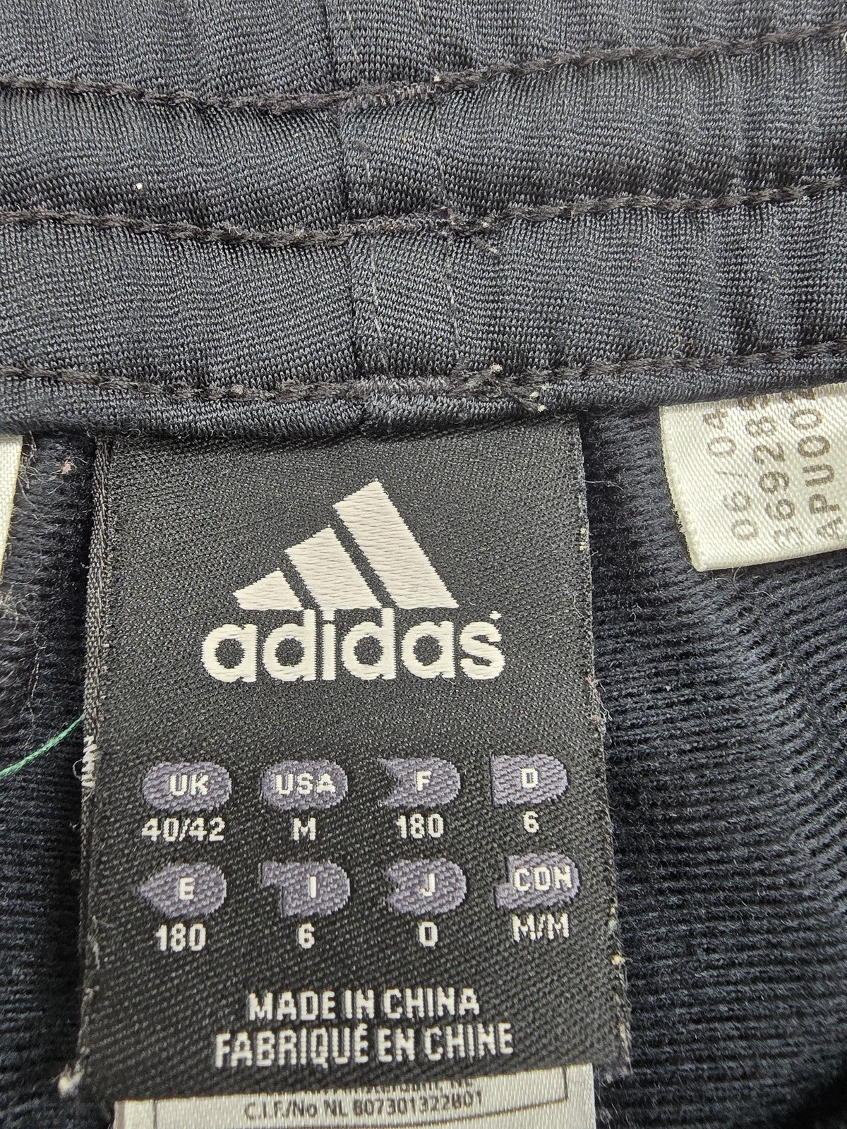 Vintage Adidas AC Milan Black Track Pants Men M Tapered