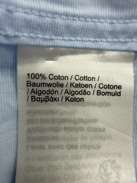 Lacoste Men Light Blue Button-Up Shirt Size US 1 Regular Fit Style