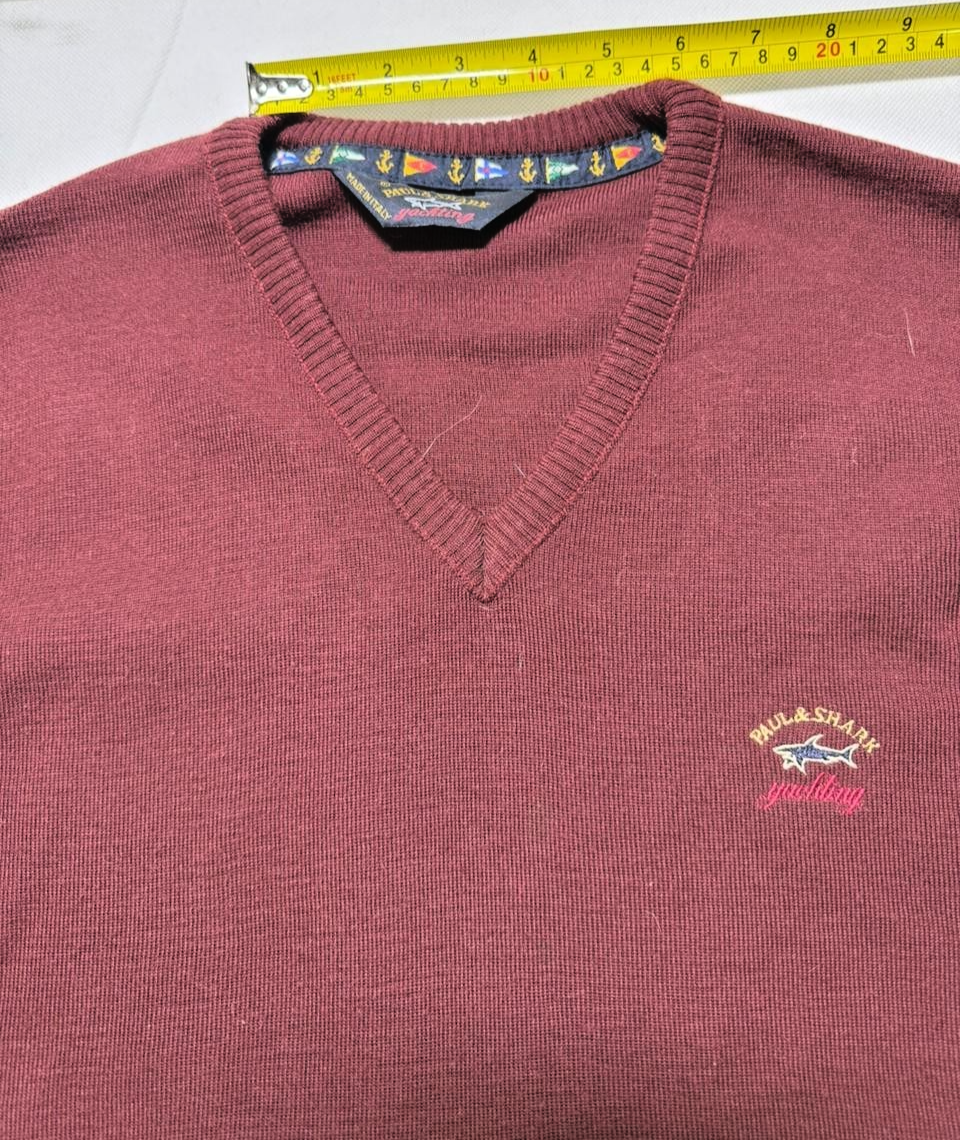 Paul & Shark Yatching Club Wool Sweater Maroon