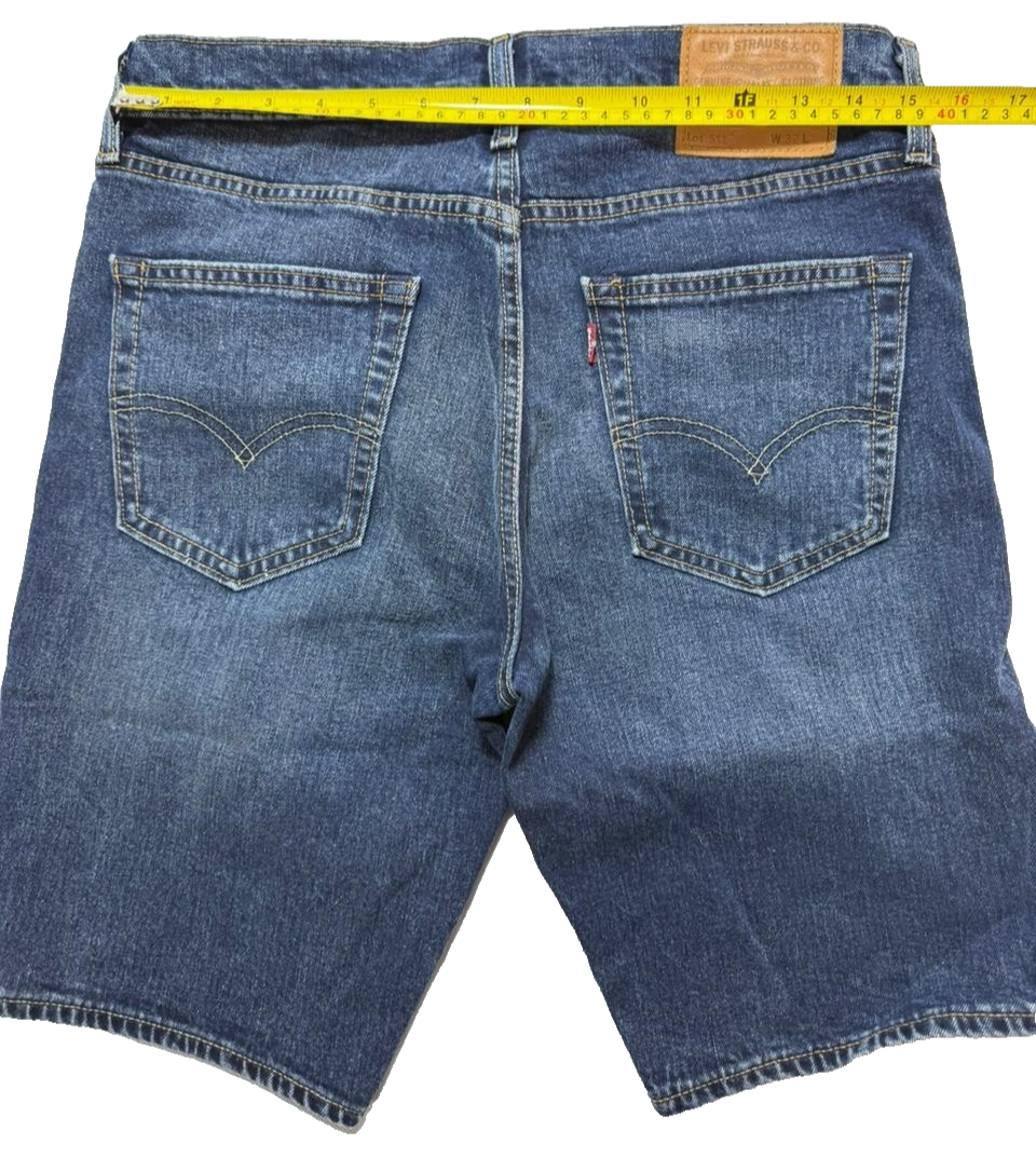 Men's Levi's Strauss & Co Rivated 511 Homme Short Jeans Slim Size 32