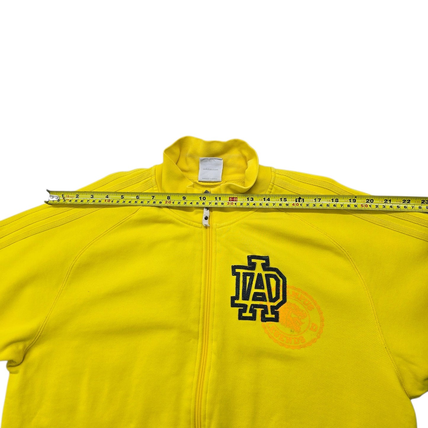 Adidas Men's Yellow Jacket – Size S, Full Zip, Cotton