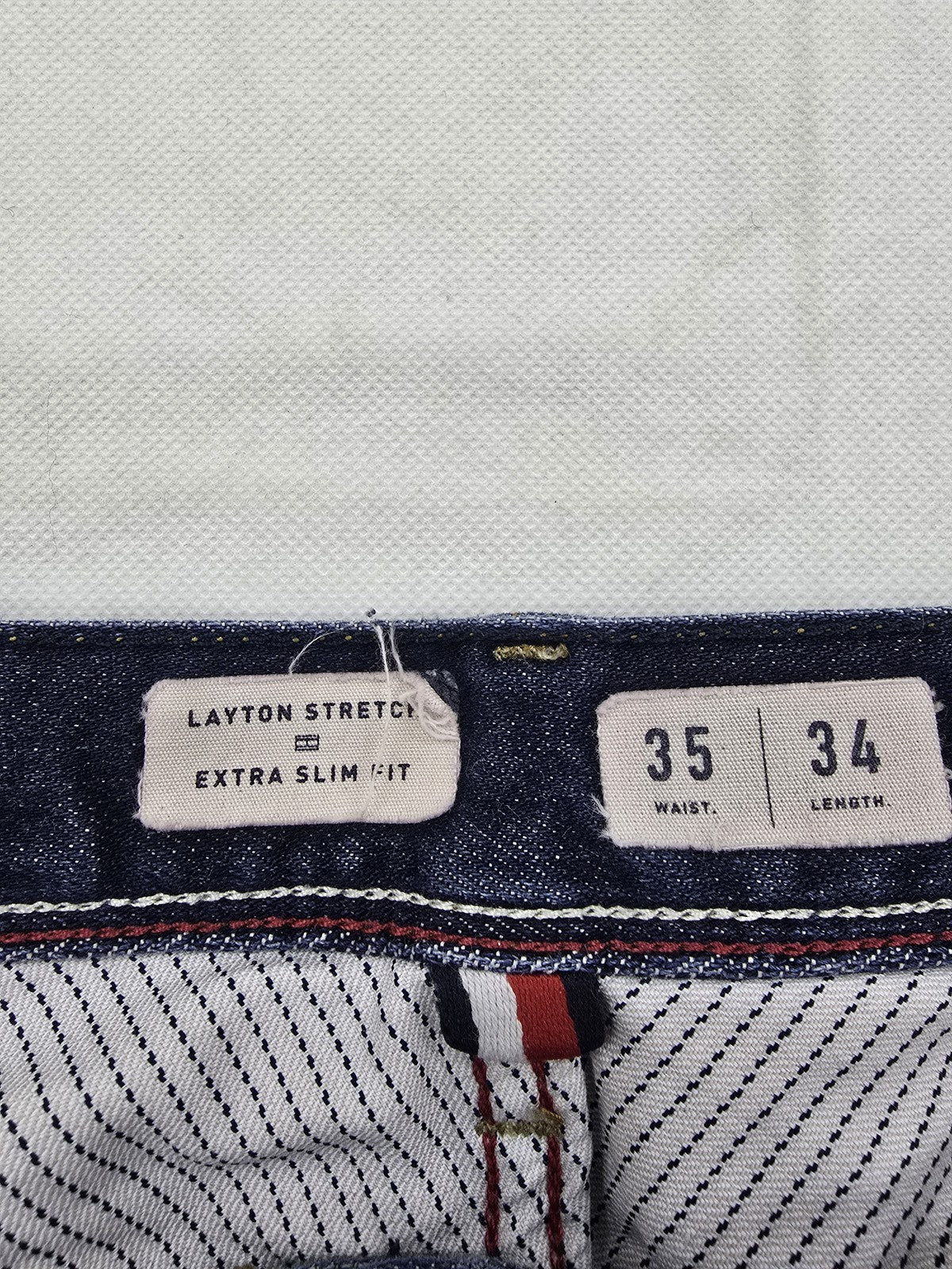 Tommy Hilfiger Layton Stretch Extra Slim Jeans 35x34 Blue Flex NWT