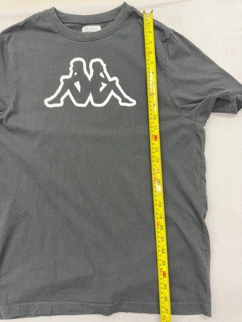 Kappa Men's Black Large Short Sleeve Cotton T-Shirt Logo Crew Neck
