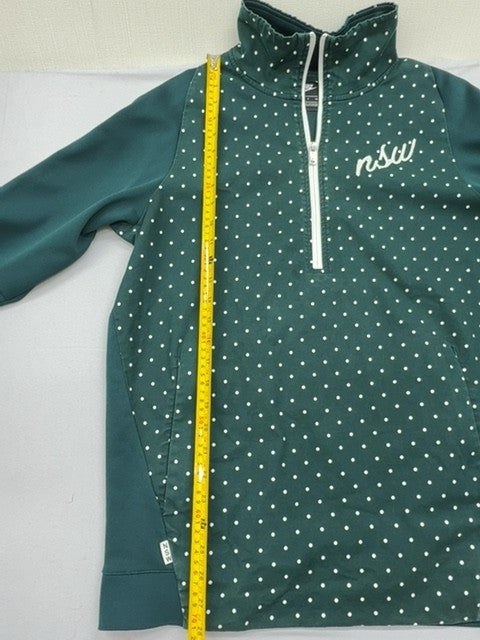 Nike Unisex Green Polka Dot Track Jacket Size S Full-Zip
