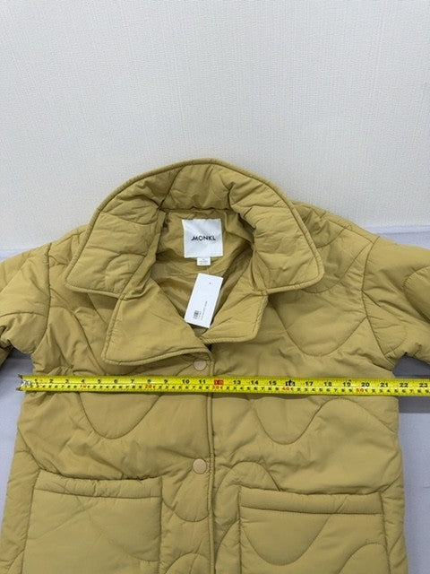 Monki Yellow Puffer Jacket Women XS Winter Regular Fit