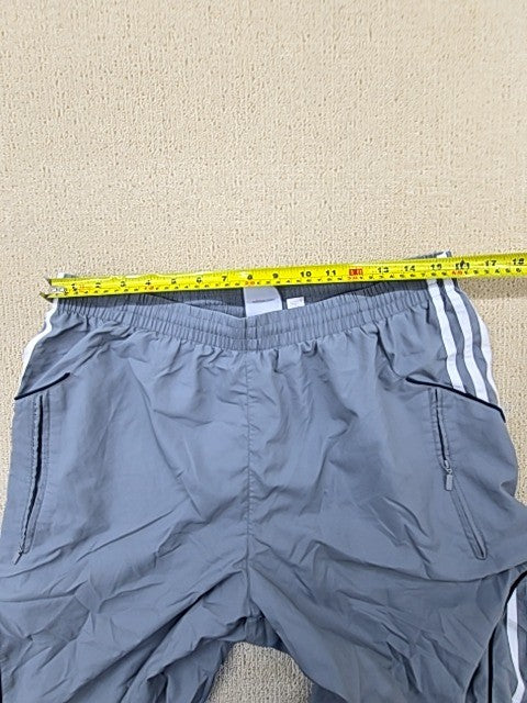 Adidas Men's Grey 3-Stripes Track Pants XL
