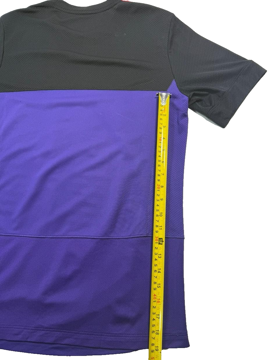 Nike Arsenal Purple Black Striped Training Shirt Fly Emirates Soccer Jersey S/M