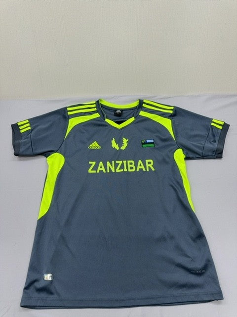 Adidas Zanzibar National Team Soccer Jersey Unisex 2XL Black Yellow Vintage