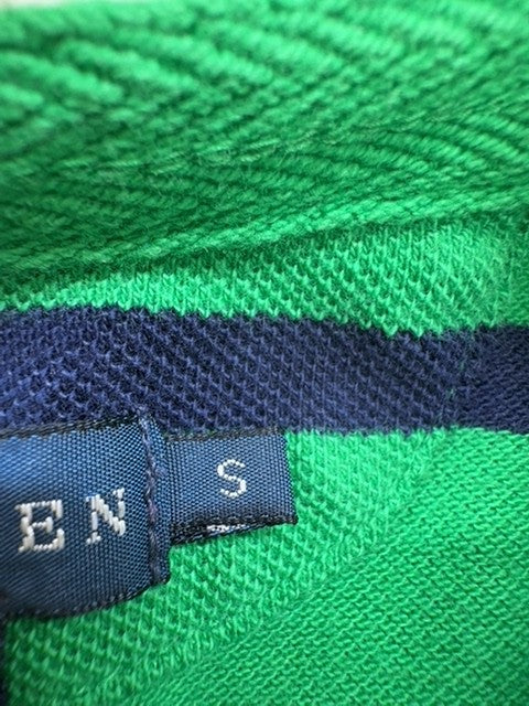 Polo Ralph Lauren Men's Green Navy Striped Polo S Vintage