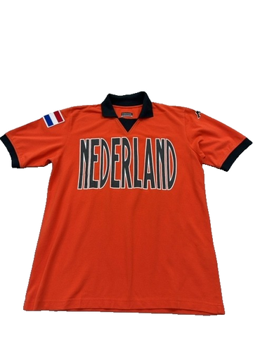 Kappa Holland Bravas Men's Orange Large Polo Cotton Short Sleeve