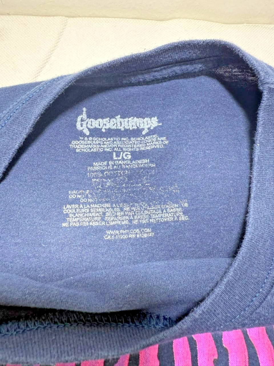 Goosebumps T-Shirt Men's Large Blue Welcome To Horror-Land Short Sleeve Tee