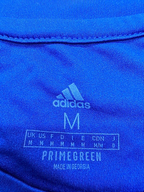 Adidas Men's Blue Jersey M Short Sleeve Primegreen Polyester