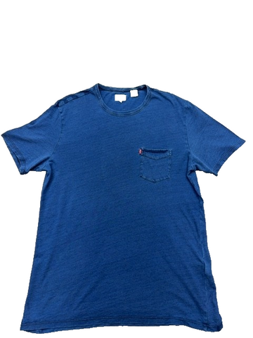 Levi's Men's Short Sleeve Blue Pocket T-Shirt Medium Cotton