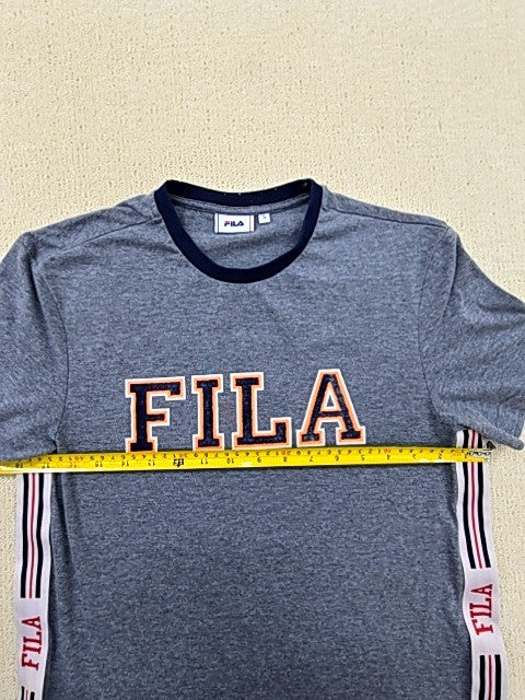 Fila Men's Gray Short Sleeve Crew T-Shirt Size S