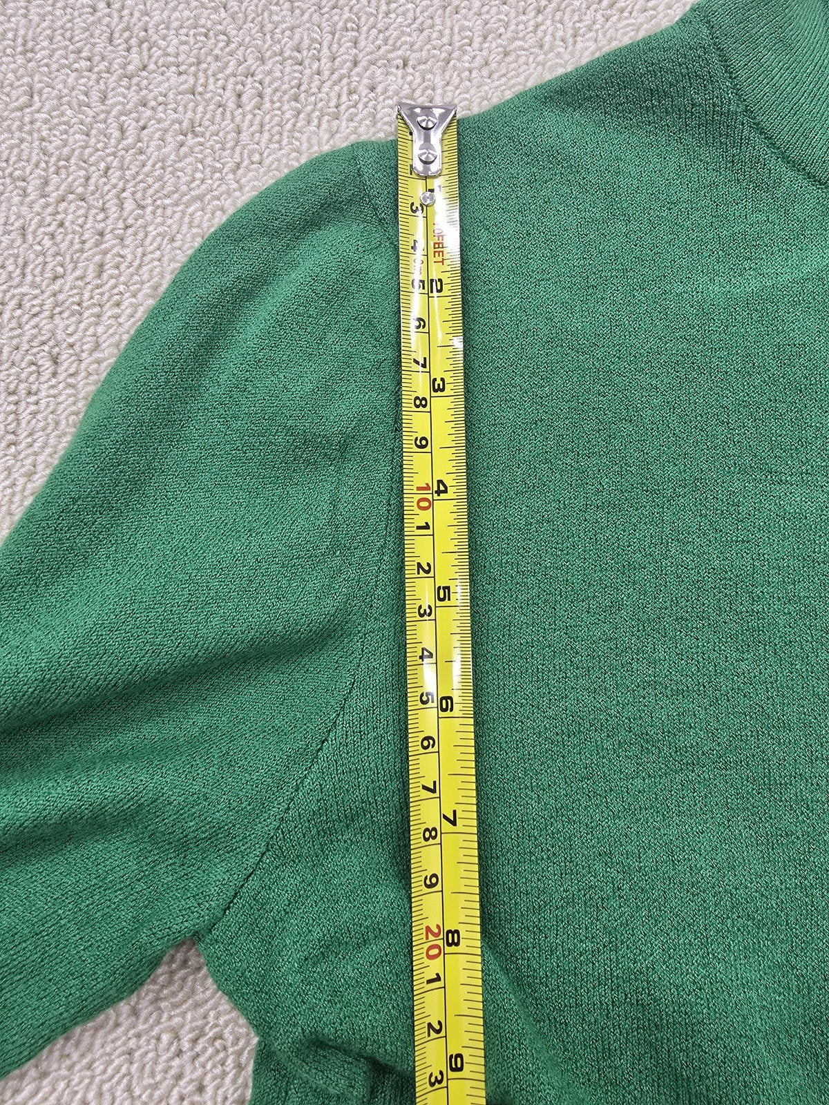 NA-KD Green Mini Turtleneck Dress L Long Bell Sleeve Cut Out Knit