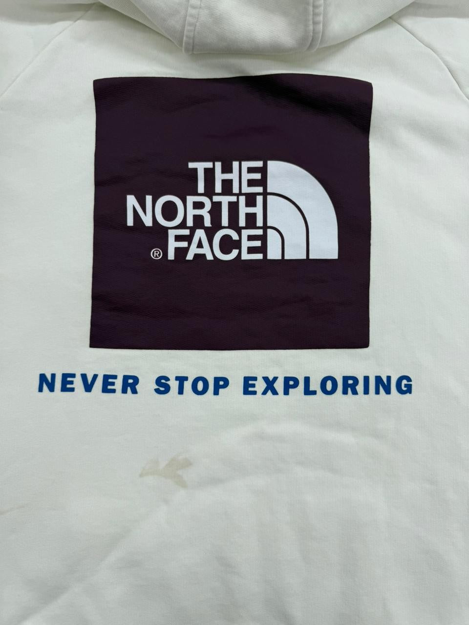 The North Face White Hoodie XL Made in Turkey Pullover Sweatshirt Men's